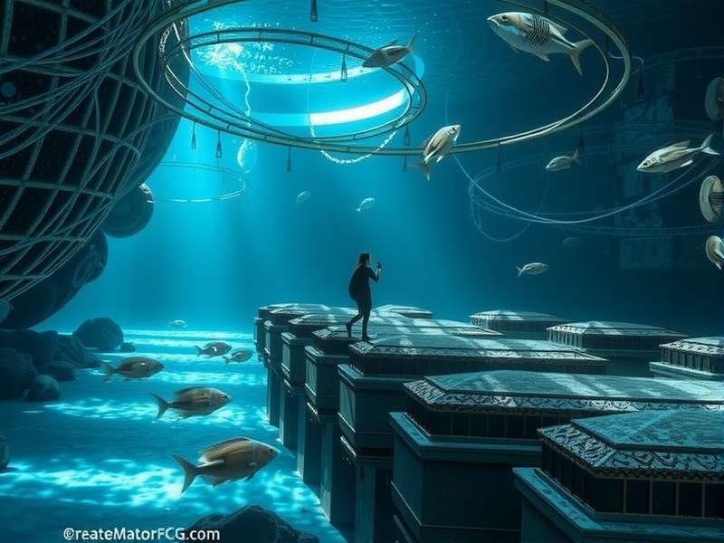 Modern water treatment facility with clean design